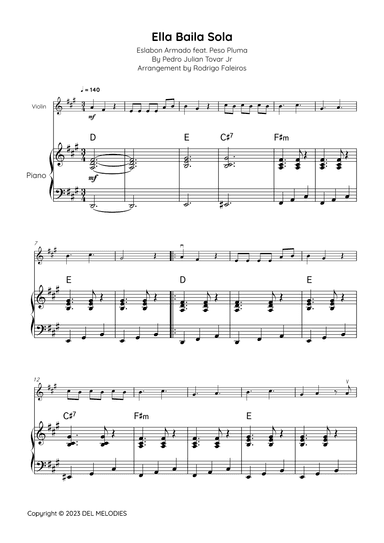 Ella Baila Sola (arr. Rodrigo Faleiros)
