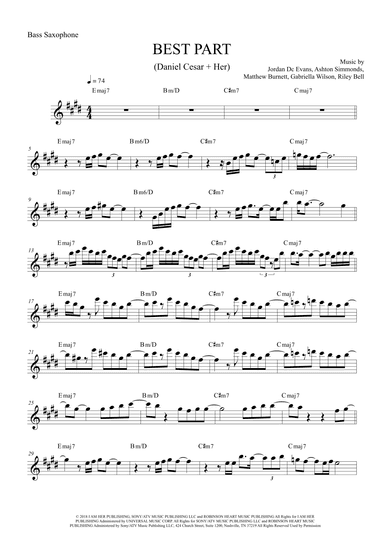 Best Part (arr. The Sheet Music Library)