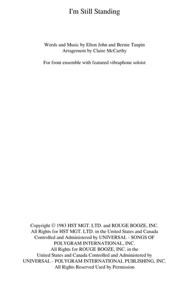 I'm Still Standing (arr. Claire McCarthy)