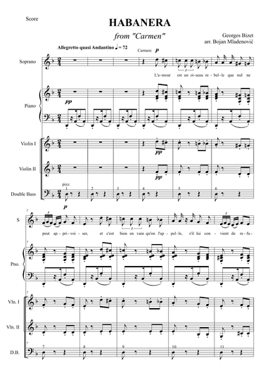 Habanera - from opera Carmen (arr. Bojan Mladenović)