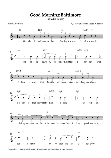 Good Morning Baltimore (arr. André Nusa)