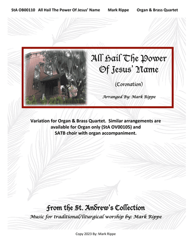 All Hail The Power Of Jesus' Name (Coronation)  StA OB00110 (arr. Mark Rippe)