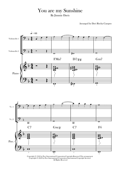You Are My Sunshine (arr. Davi Rocha Campos)