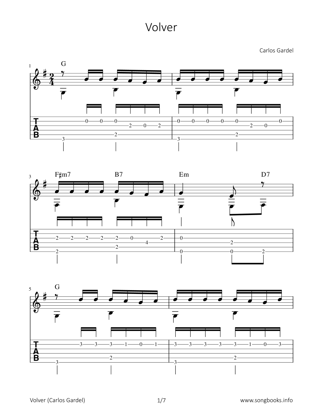 Volver (arr. Bettina Schipp)