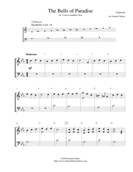 The Bells of Paradise - for 2-octave handbell choir (arr. Samuel Stokes)