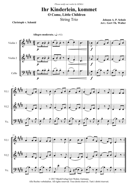 O Come, Little Children (arr. Gert Th. Walter)