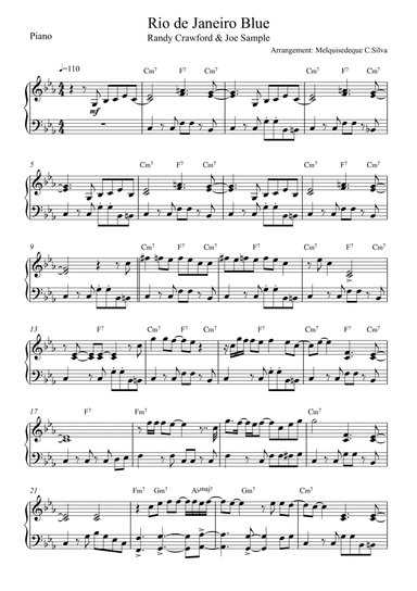 Rio De Janeiro Blue (arr. Melquisedeque C.Silva)