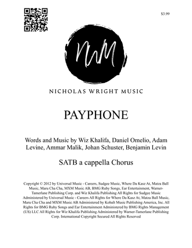 Payphone (arr. Nicholas Wright)