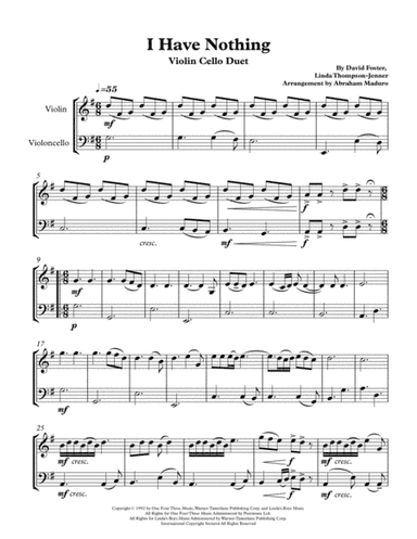 I Have Nothing (arr. Abraham Maduro)