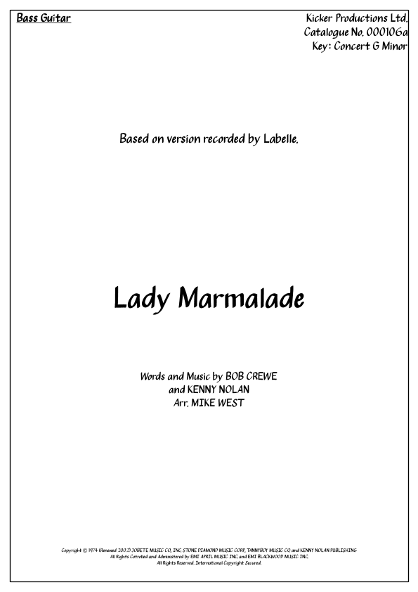 Lady Marmalade (arr. Michael Storeton-West)