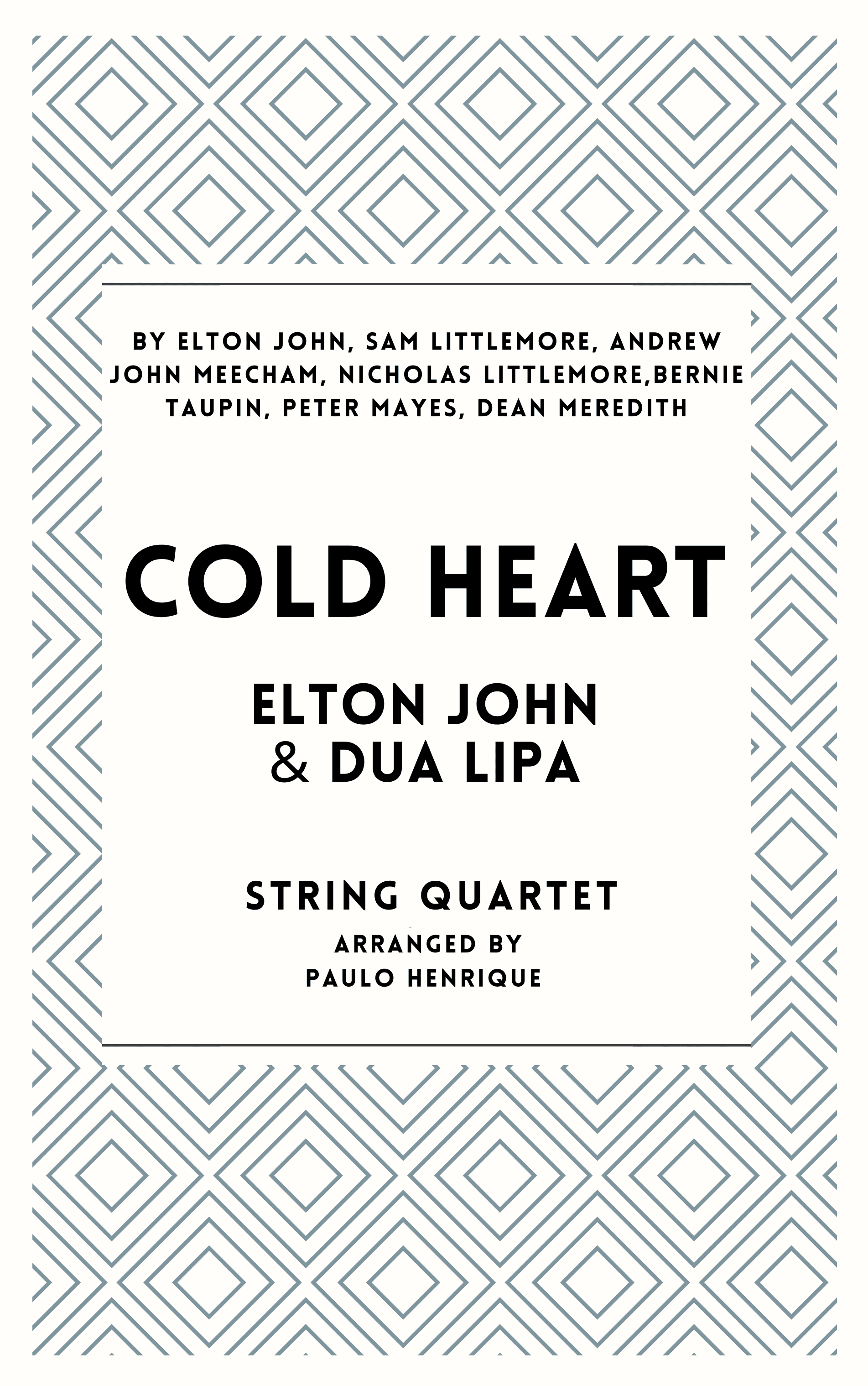 Cold Heart (pnau Remix) (arr. Paulo Henrique)