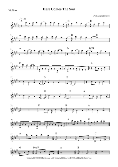 Here Comes The Sun (arr. Wesley Souza Silva)