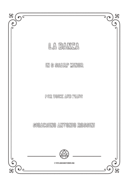 Gioachino-La Danza in g sharp minor,for Voice and Piano (arr. MSM)