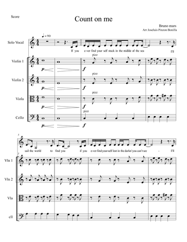 Count On Me (arr. Joseluis Pinzon Bonilla)