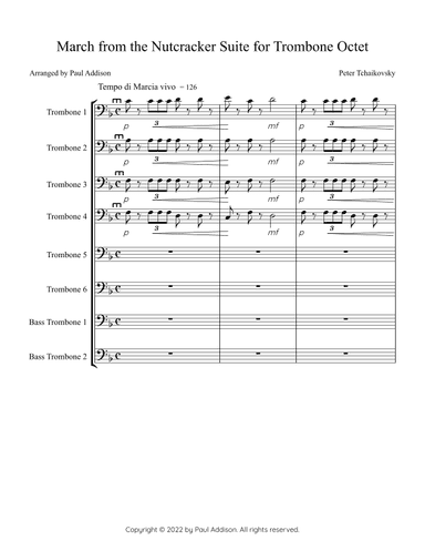 March from the Nutcracker Suite for Trombone Octet (arr. Paul Addison)