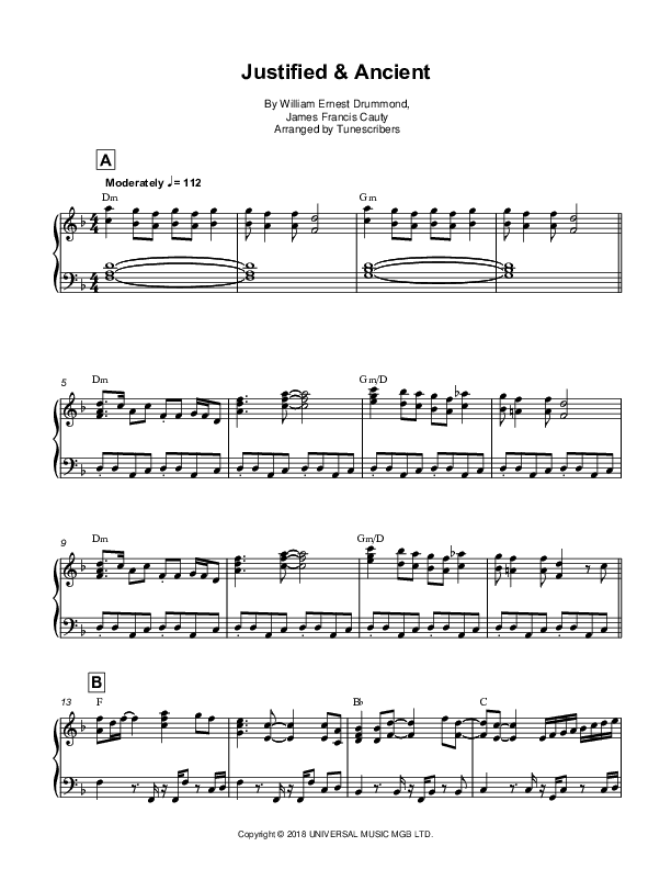 Justified & Ancient (arr. Tunescribers)