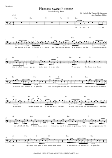 Homme Sweet Homme (arr. Stephane ELSINY)