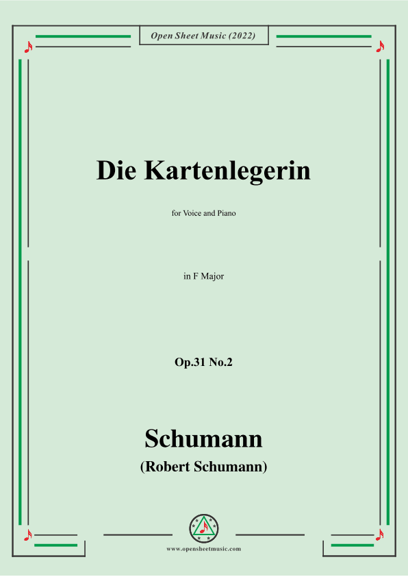 Schumann-Die Kartenlegerin,Op.31 No.2,in F Major (arr. OSM Press)