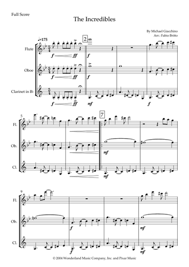 The Incredibles (main Theme) (arr. Fabio Britto)