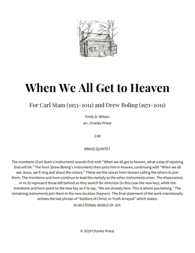 When We All Get to Heaven (arr. Charles Priest)