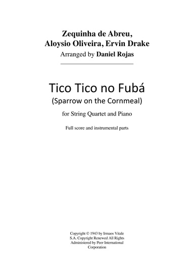 Tico Tico (tico Tico No Fuba) (arr. Daniel Rojas)