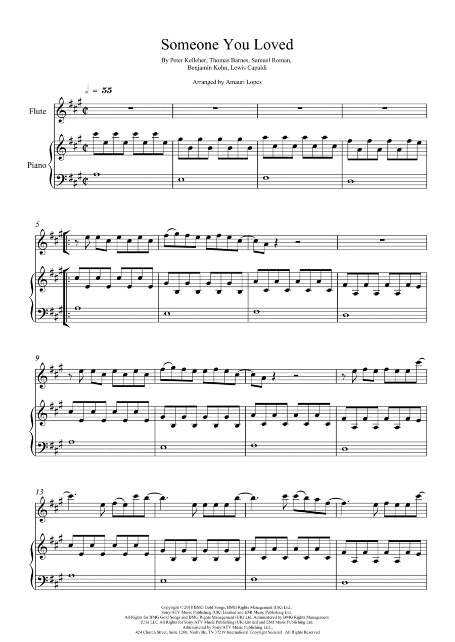 Someone You Loved (arr. Amauri Lopes)