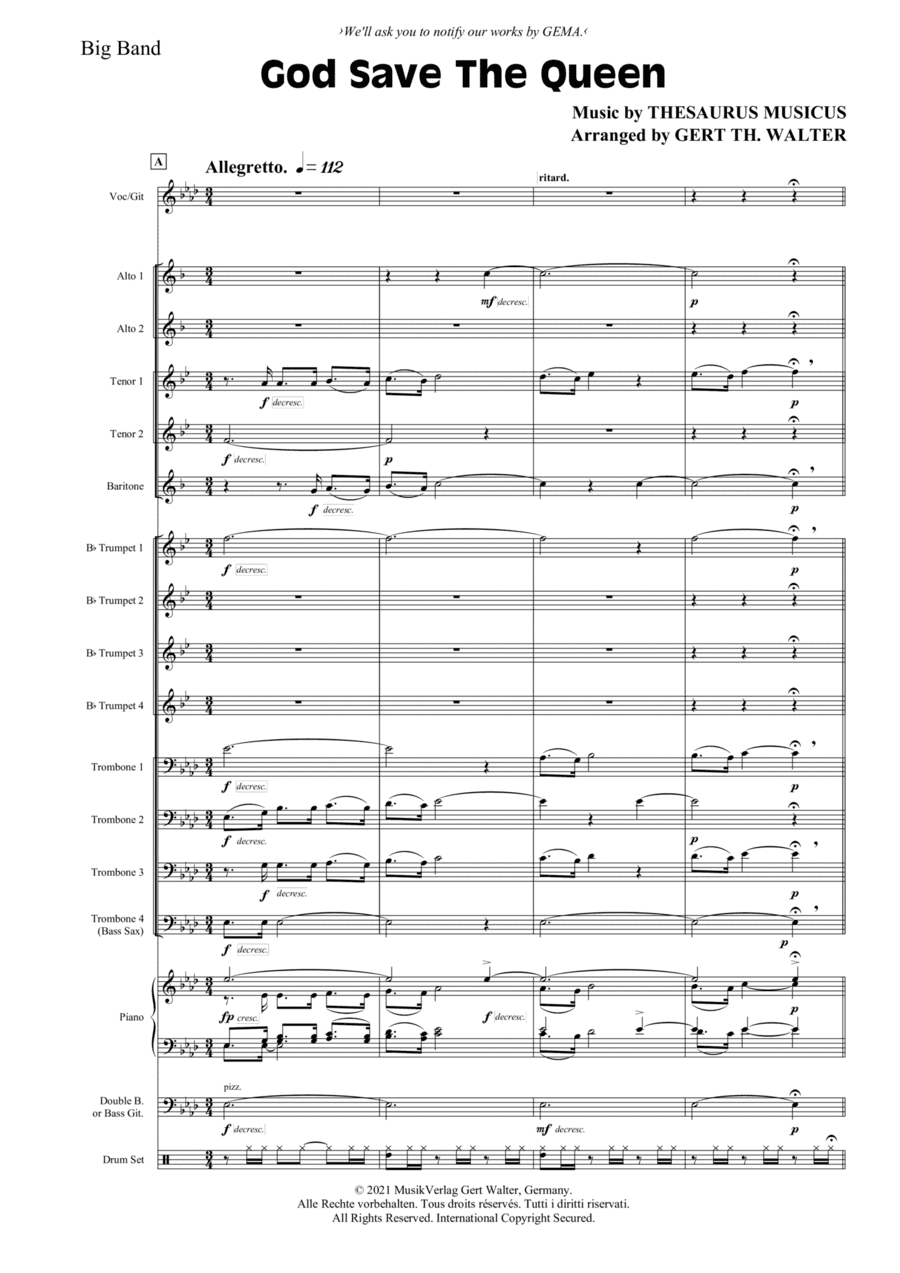 God Save The Queen (arr. Gert Th. Walter)