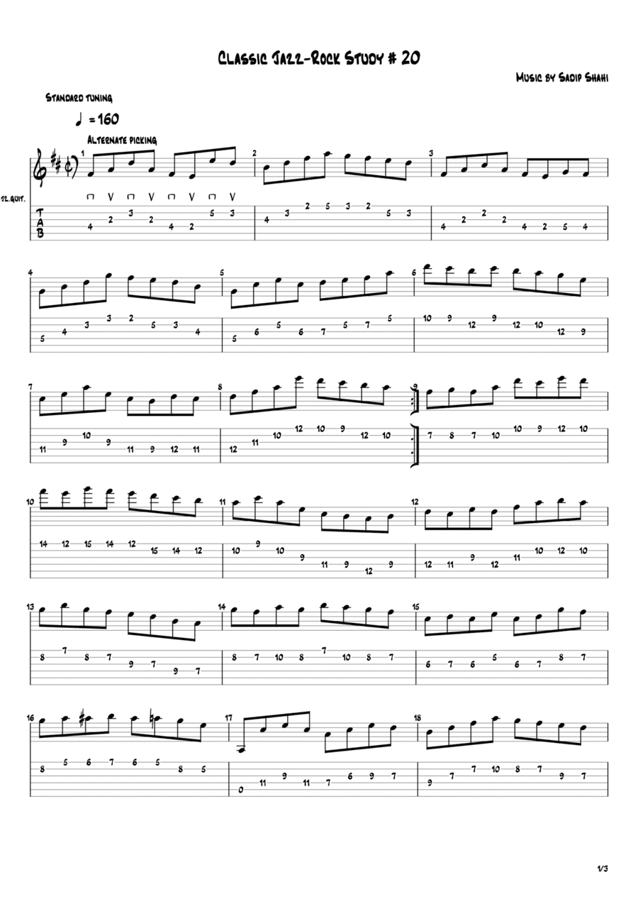 Classic Jazz-Rock Study # 20