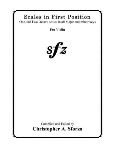 Scales in First Position, for violin