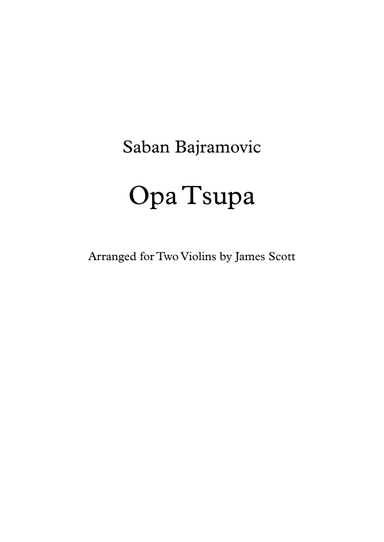 Opa Cupa (arr. James Scott)