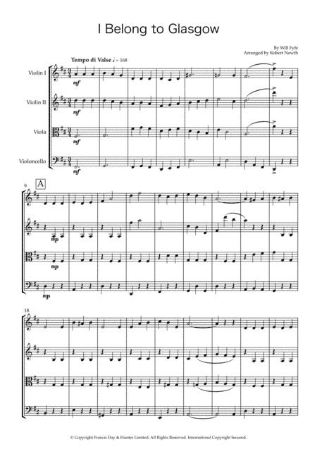 I Belong To Glasgow (arr. Robert Newth)