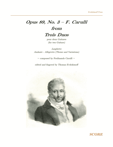 Opus 89 No. 3 - F. Carulli - Score (arr. Thomas Evdokimoff)