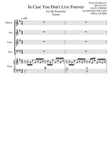 In Case You Don't Live Forever (arr. R.A.Raber)