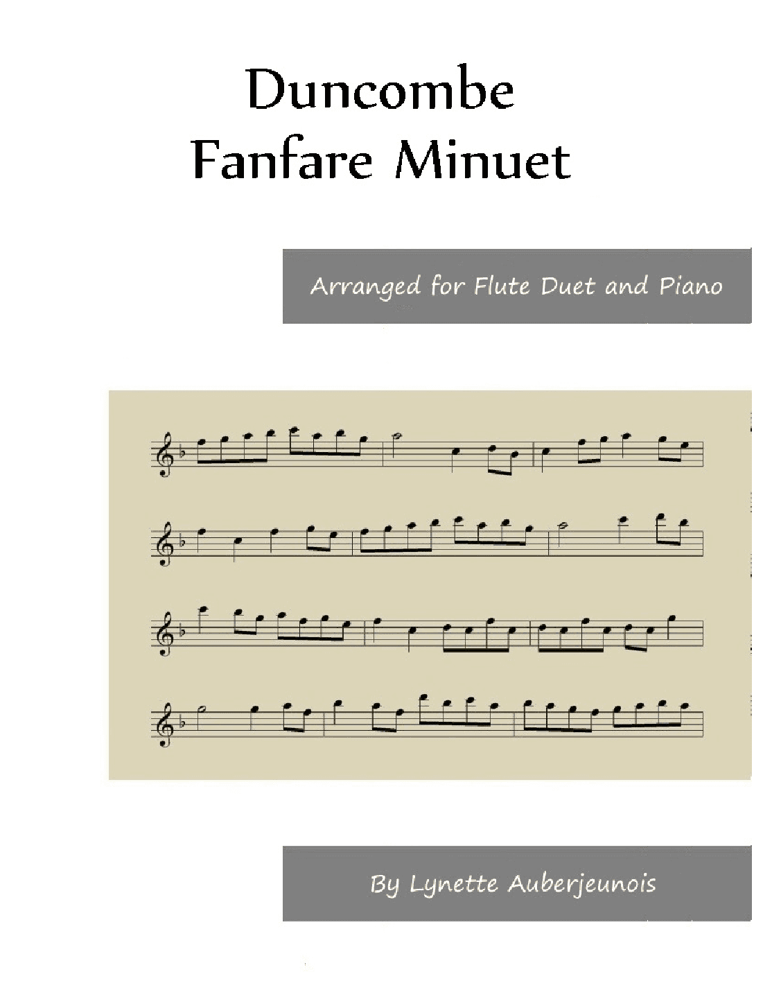 Fanfare Minuet - Flute Duet and Piano (arr. Lynette Auberjeunois)