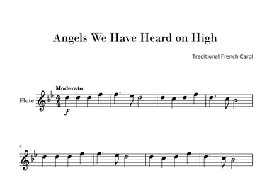 Angels We Have Heard on High (Easy Flute Solo) (arr. Gisele Sant'Ana)