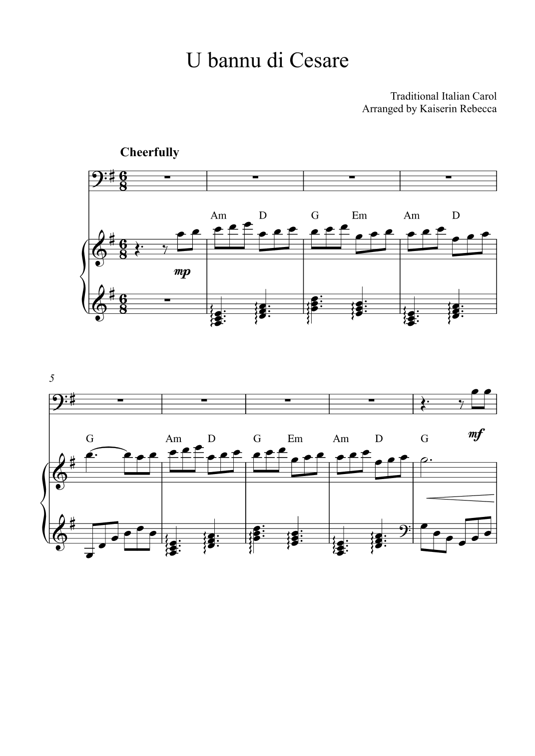 U bannu di Cesare (arr. Kaiserin Rebecca)