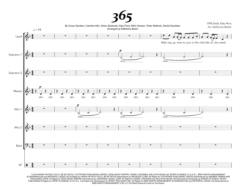 365 (arr. Katherine Bodor)