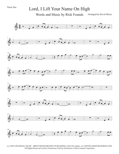Lord, I Lift Your Name On High (arr. Kevin Busse)