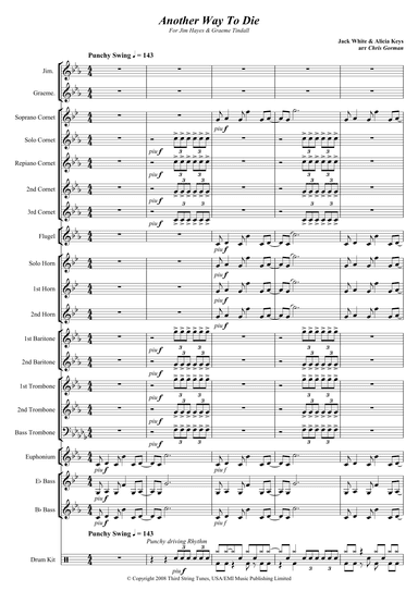 Another Way To Die (arr. Chris Gorman)