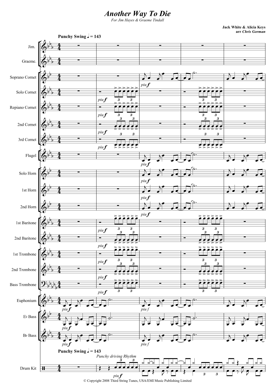 Another Way To Die (arr. Chris Gorman)