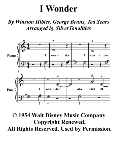 I Wonder (arr. SilverTonalities)