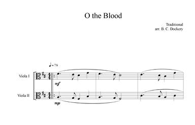 O The Blood (Viola Duet) (arr. B. C. Dockery)