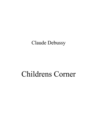 Childrens Corner (arr. Patrizia Luraschi)