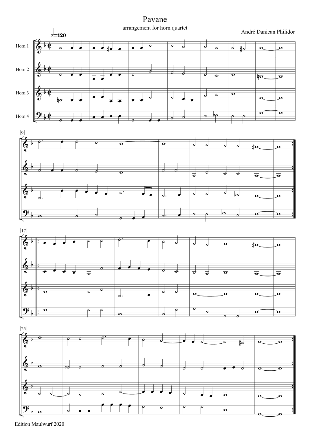 Pavane (arr. Edition Maulwurf)