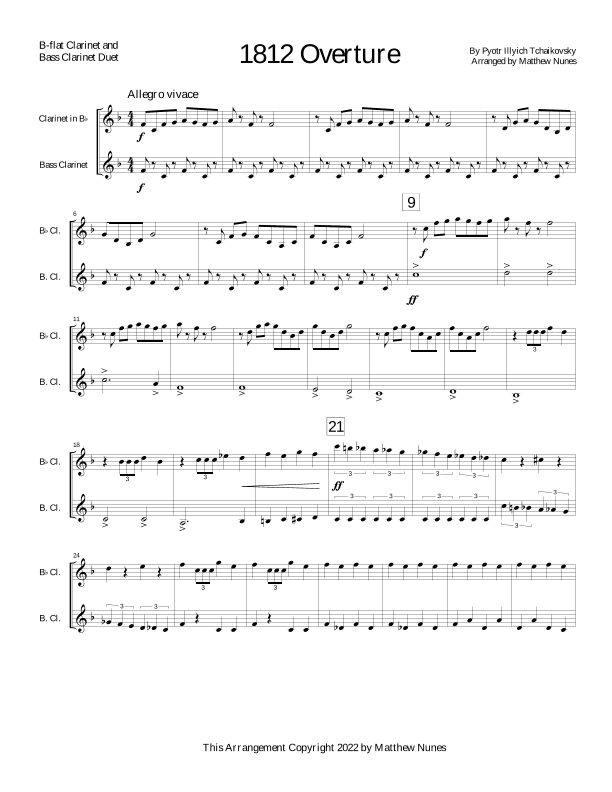 1812 Overture (arr. Matthew Nunes)