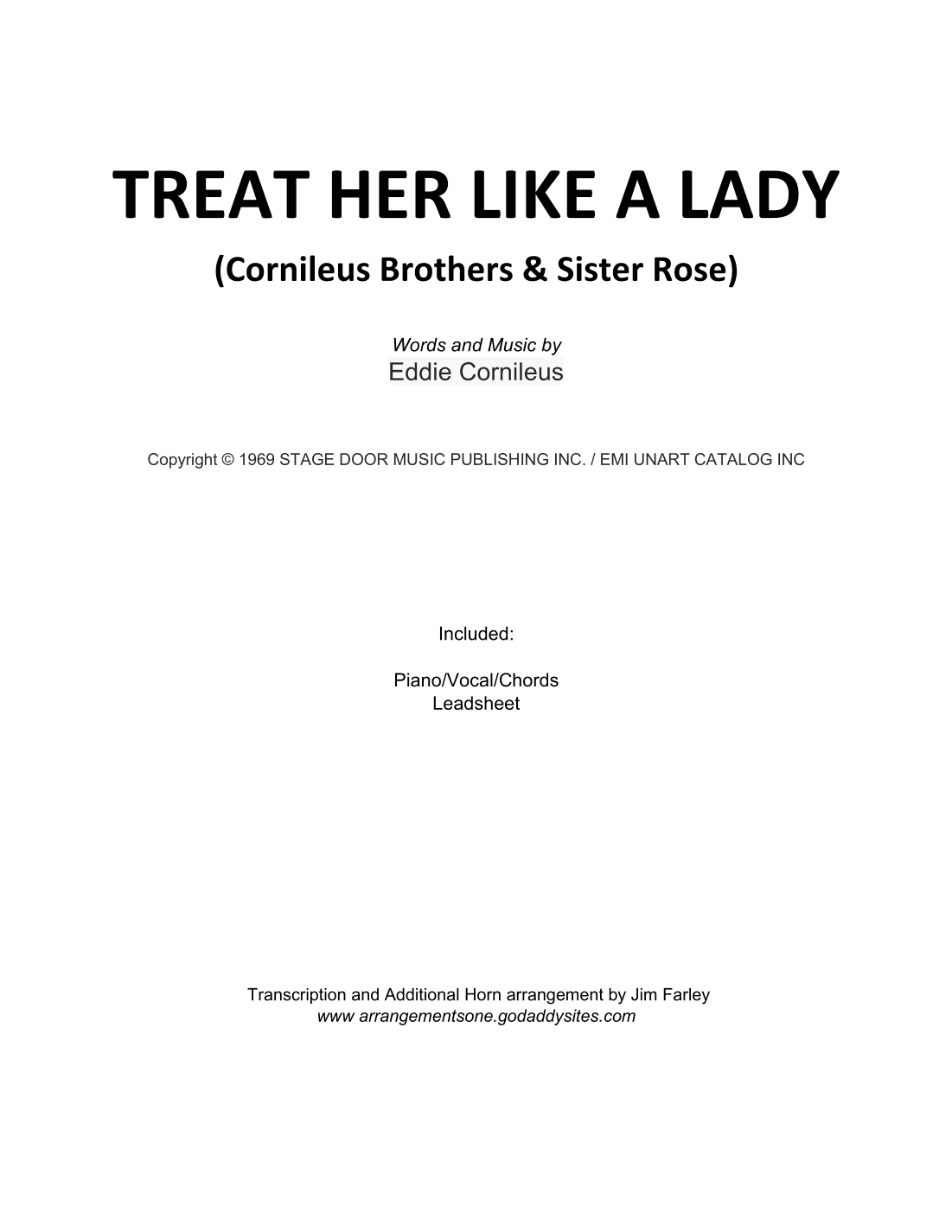Treat Her Like A Lady (arr. Jim Farley)