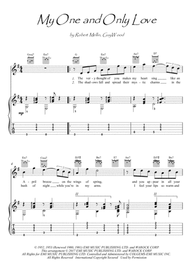 My One And Only Love (arr. PianoSheetNow)