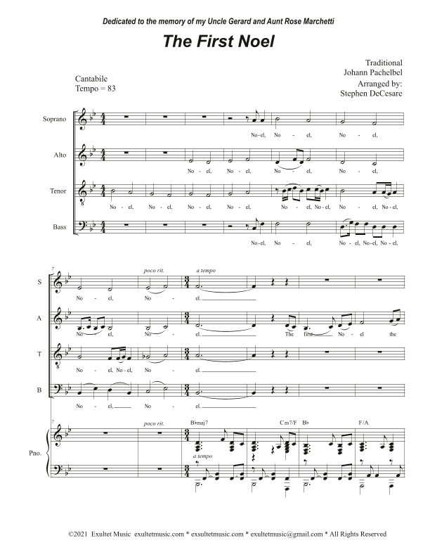 The First Noel (SATB) (arr. Stephen DeCesare)