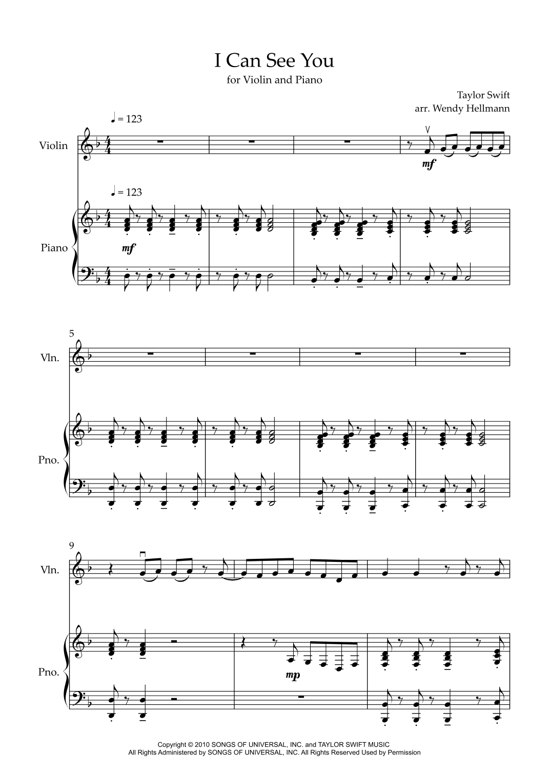 I Can See You (arr. Wendy Hellmann)