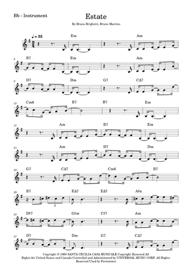 Estate (arr. Fabio Eduardo de Oliveira)
